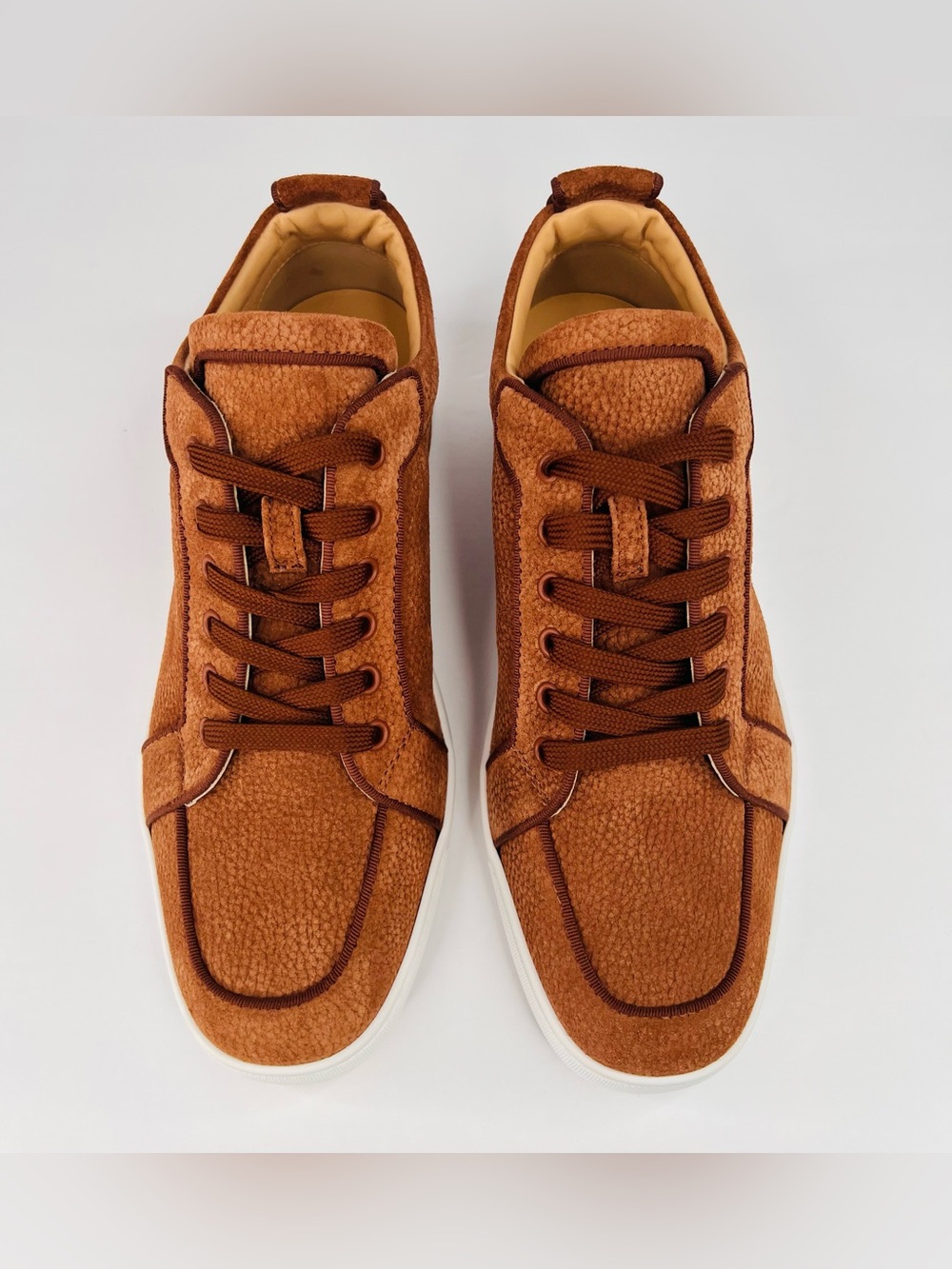 CHRISTIAN LOUBOUTIN Rantulow Orlato Grain Suede Leather Sneakers EU 45- US 12 - Picture 10 of 11